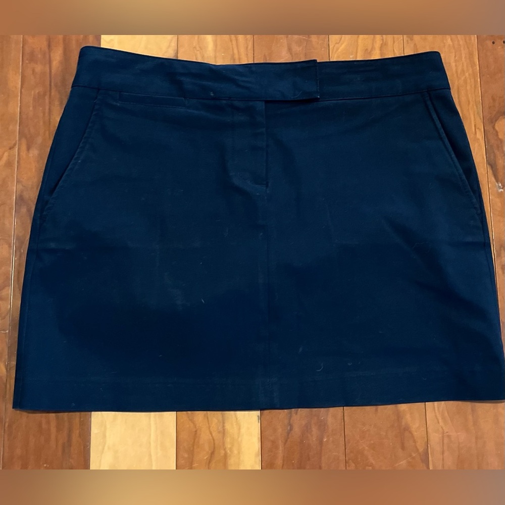 J. Crew Navy Skirt Size 4 Classic Mini Stretch Comfy Preppy Resort Chic Pockets